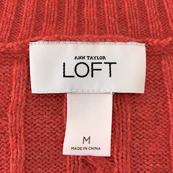 LOFT Cable Rabbit Hair V-Neck Sweater - Picture 10 of 11